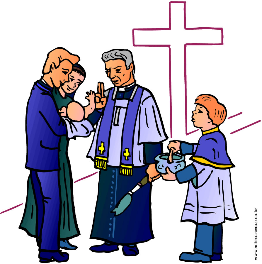 Batismo - Padre aben�oando
