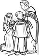 Padre dando a Comunh�o